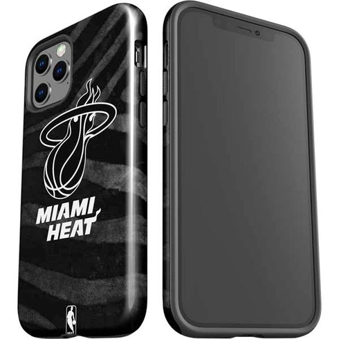 NBA Miami Heat Black Animal Print iPhone 12 Pro Max Impact Case