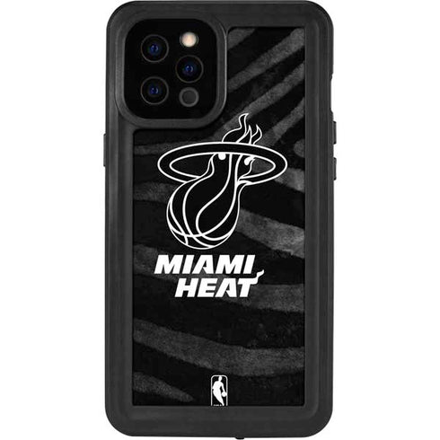 NBA Miami Heat Black Animal Print iPhone 12 Pro Max Waterproof Case
