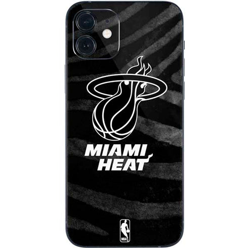 NBA Miami Heat Black Animal Print iPhone 12 Skin