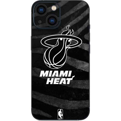 NBA Miami Heat Black Animal Print iPhone 13 Mini Skin