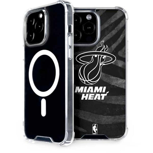 NBA Miami Heat Black Animal Print iPhone 13 Pro Max MagSafe Case