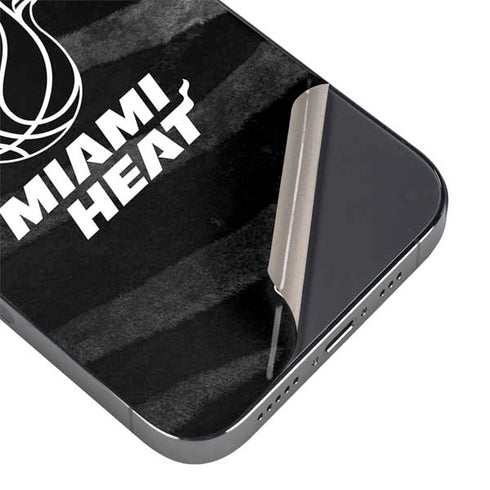 NBA Miami Heat Black Animal Print iPhone 13 Pro Max Skin
