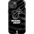 NBA Miami Heat Black Animal Print iPhone 15 Impact Case