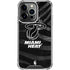 NBA Miami Heat Black Animal Print iPhone 15 Pro Clear Case