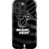 NBA Miami Heat Black Animal Print iPhone 15 Pro Impact Case