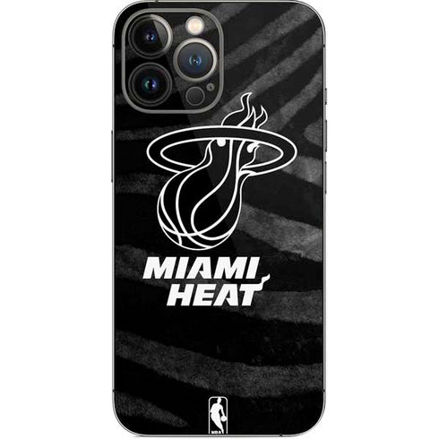 NBA Miami Heat Black Animal Print iPhone 14 Pro Max Skin