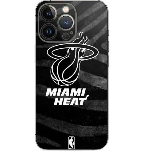 NBA Miami Heat Black Animal Print iPhone 15 Pro Skin