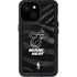 NBA Miami Heat Black Animal Print iPhone 15 Waterproof Case