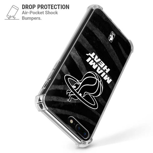 NBA Miami Heat Black Animal Print iPhone 7/8 Plus Clear Case