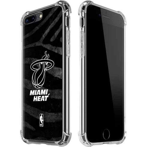 NBA Miami Heat Black Animal Print iPhone 7/8 Plus Clear Case