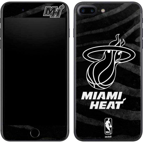 NBA Miami Heat Black Animal Print iPhone 8 Plus Skin