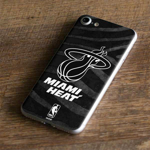 NBA Miami Heat Black Animal Print iPhone 8 Skin