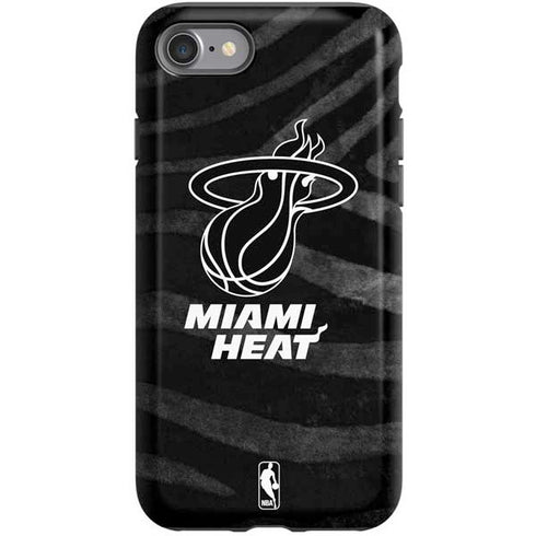 NBA Miami Heat Black Animal Print iPhone SE (2nd & 3rd Gen) Pro Case