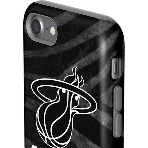 NBA Miami Heat Black Animal Print iPhone SE (2nd & 3rd Gen) Pro Case