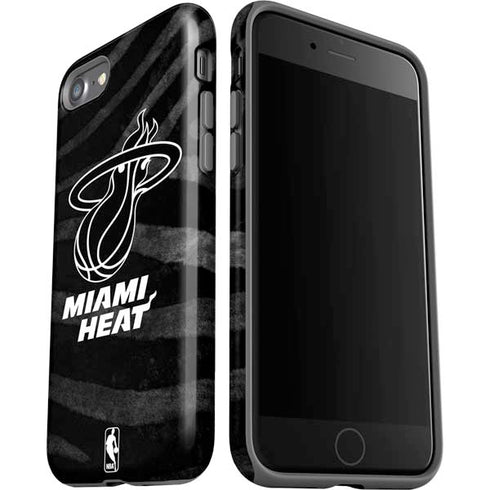 NBA Miami Heat Black Animal Print iPhone SE (2nd & 3rd Gen) Pro Case
