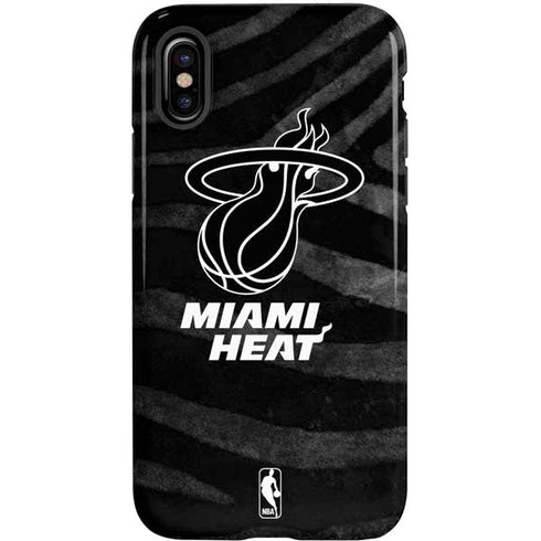 NBA Miami Heat Black Animal Print iPhone X Pro Case