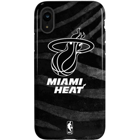 NBA Miami Heat Black Animal Print iPhone XR Pro Case