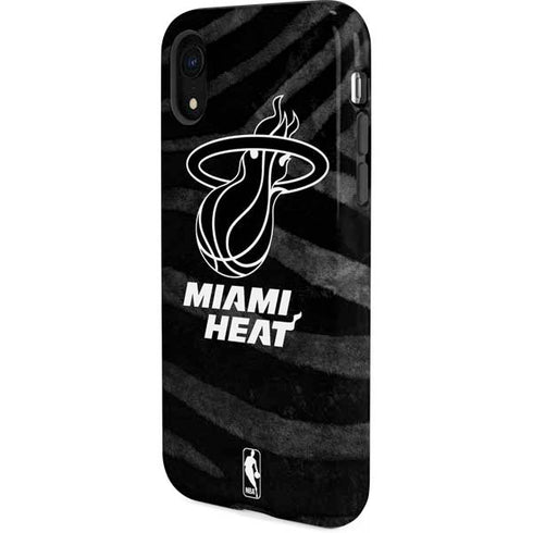 NBA Miami Heat Black Animal Print iPhone XR Pro Case