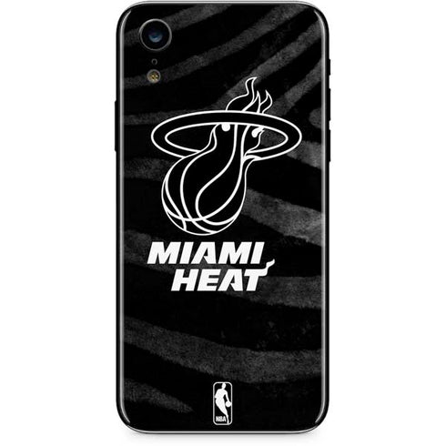 NBA Miami Heat Black Animal Print iPhone XR Skin