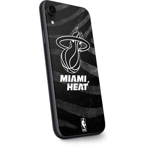 NBA Miami Heat Black Animal Print iPhone XR Skin