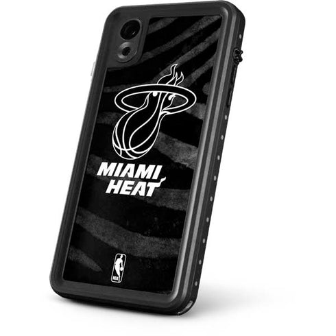 NBA Miami Heat Black Animal Print iPhone XR Waterproof Case