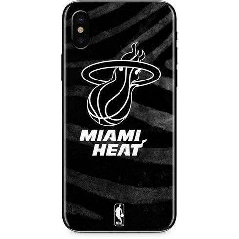 NBA Miami Heat Black Animal Print iPhone XS Max Skin