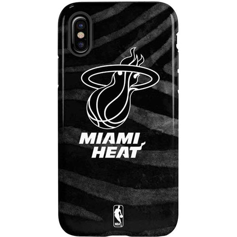 NBA Miami Heat Black Animal Print iPhone XS Pro Case
