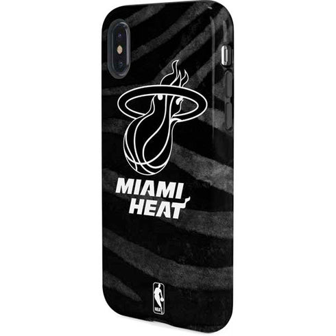 NBA Miami Heat Black Animal Print iPhone XS Pro Case