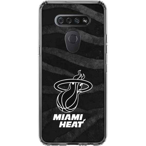 NBA Miami Heat Black Animal Print LG K51/Q51 Clear Case