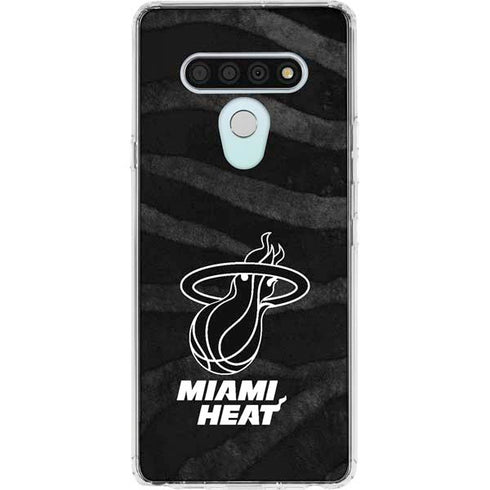 NBA Miami Heat Black Animal Print LG Stylo 6 Clear Case