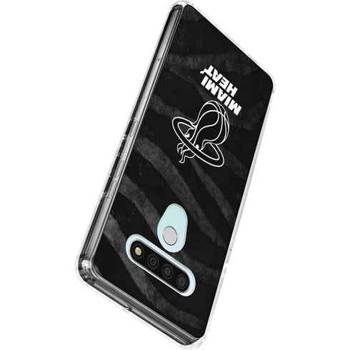 NBA Miami Heat Black Animal Print LG Stylo 6 Clear Case