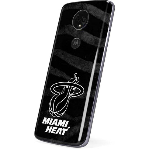 NBA Miami Heat Black Animal Print Moto E5 Plus Skin