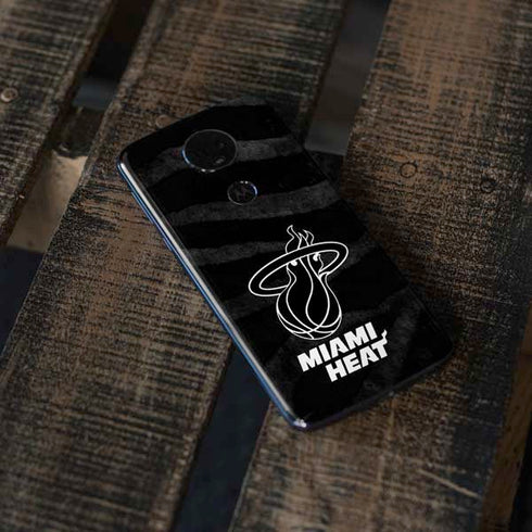 NBA Miami Heat Black Animal Print Moto E5 Plus Skin