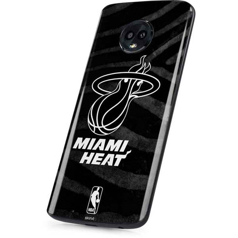 NBA Miami Heat Black Animal Print Moto G6 Skin