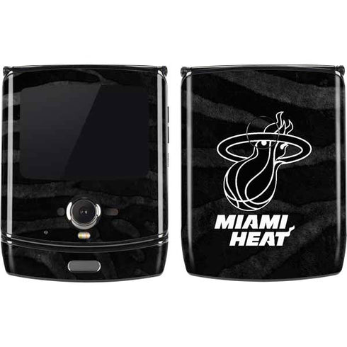 NBA Miami Heat Black Animal Print Motorola RAZR Skin