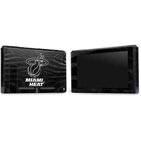 NBA Miami Heat Black Animal Print Nintendo Switch Bundle Skin