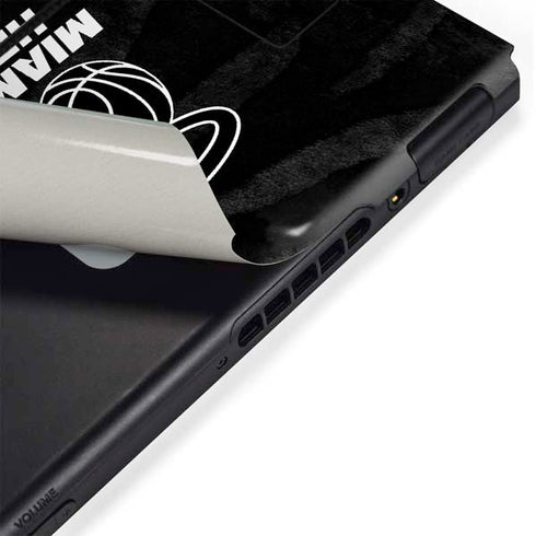 NBA Miami Heat Black Animal Print Nintendo Switch Bundle Skin