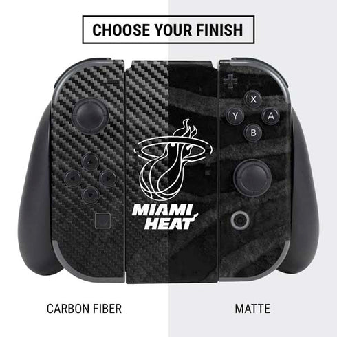 NBA Miami Heat Black Animal Print Nintendo Switch Bundle Skin