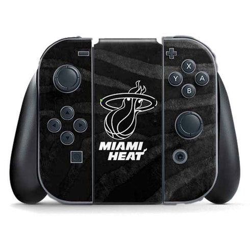 NBA Miami Heat Black Animal Print Nintendo Switch (2017-2021) Joy-Con Controller Skin