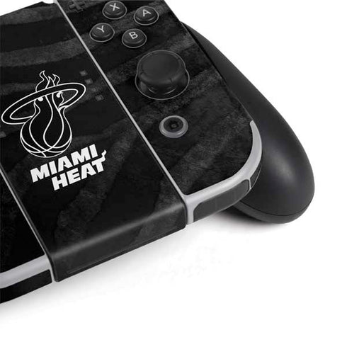 NBA Miami Heat Black Animal Print Nintendo Switch OLED (2021) Skin
