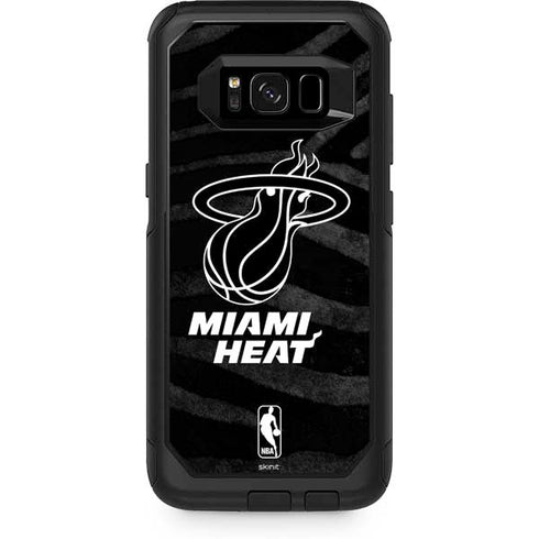 NBA Miami Heat Black Animal Print Otterbox Commuter Galaxy Skin