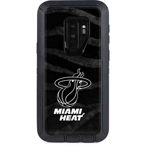 NBA Miami Heat Black Animal Print Otterbox Defender Galaxy Skin