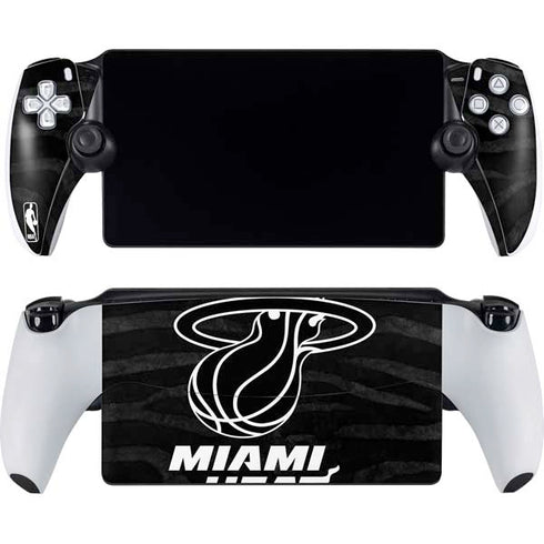 NBA Miami Heat Black Animal Print PlayStation Portal Remote Player Skin