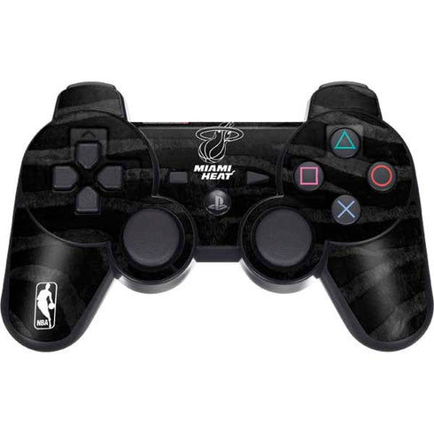 NBA Miami Heat Black Animal Print PS3 Dual Shock wireless controller Skin