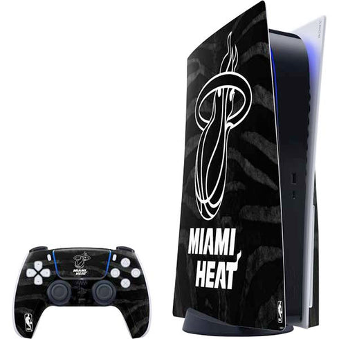 NBA Miami Heat Black Animal Print PS5 Bundle Skin