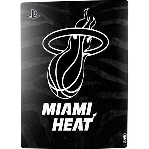 NBA Miami Heat Black Animal Print PS5 Console Skin