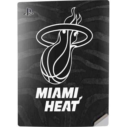 NBA Miami Heat Black Animal Print PS5 Digital Edition Console Skin