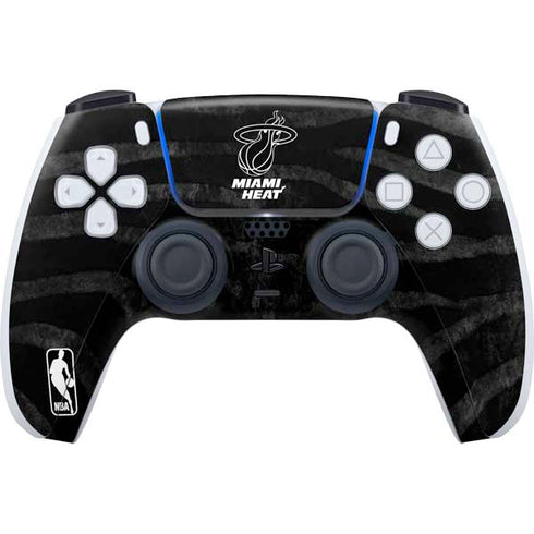 NBA Miami Heat Black Animal Print PS5 Controller Skin