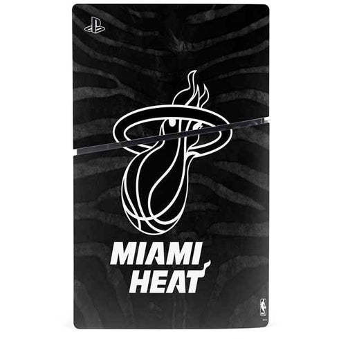 NBA Miami Heat Black Animal Print PS5 Slim Digital Edition Bundle Skin