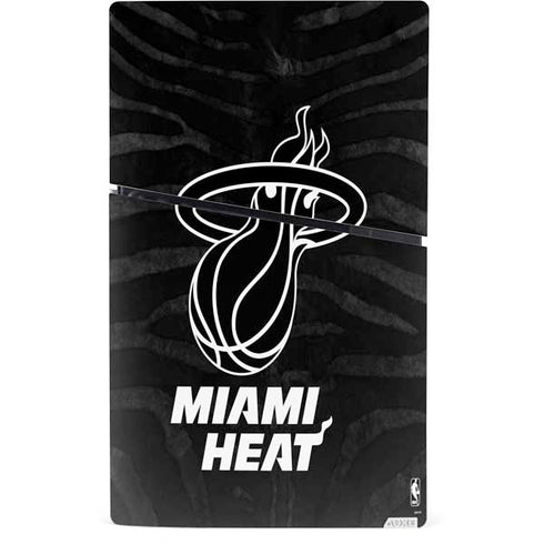 NBA Miami Heat Black Animal Print PS5 Slim Digital Edition Bundle Skin